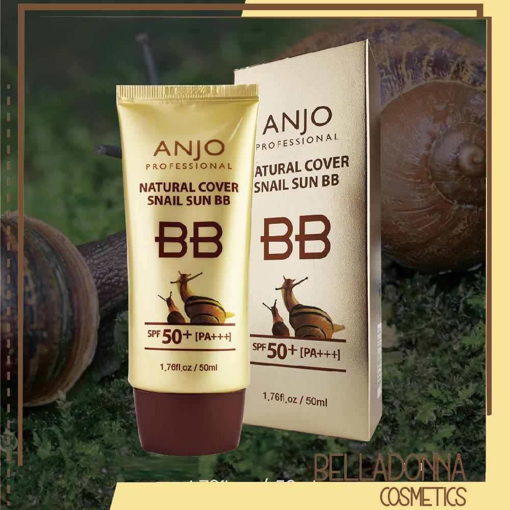 Kem Nền Anjo Natural Cover Snail Sun BB SPF50+ PA+++ 50ml