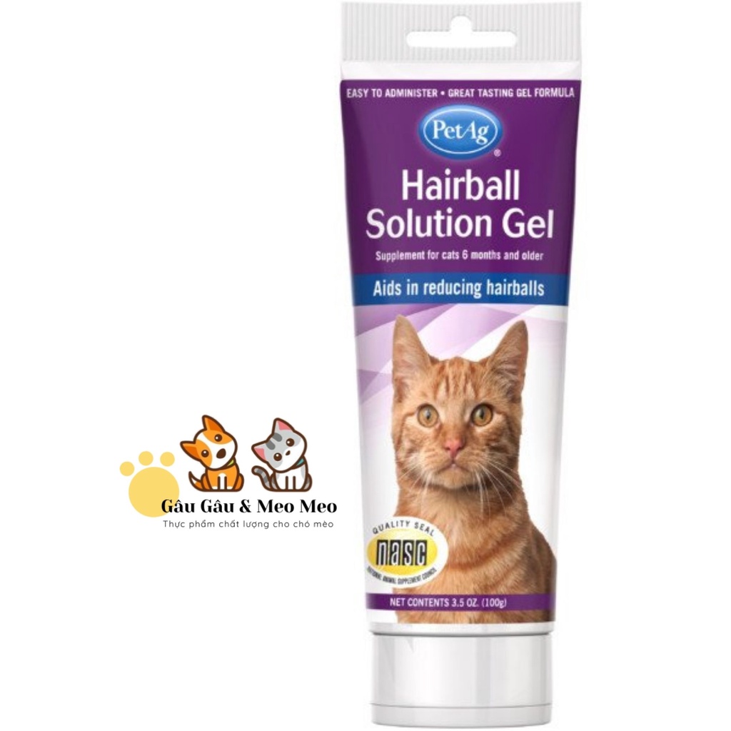 Petag HAIRBALL SOLUTION GEL - GEL TIÊU BÚI LÔNG CHO MÈO TỪ Mỹ