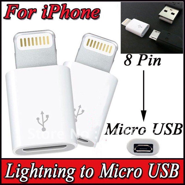 Bộ chuyển đầu Micro sang Lightning (Android sang IOS Iphone) Bikerstorethainguyen eefy1