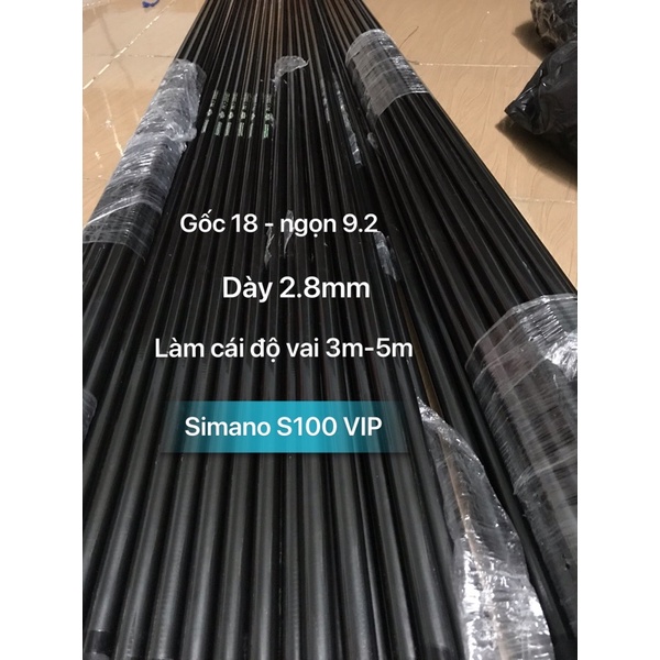 nan cacbon - độ vai - làm cái - Simano S100 - cần câu