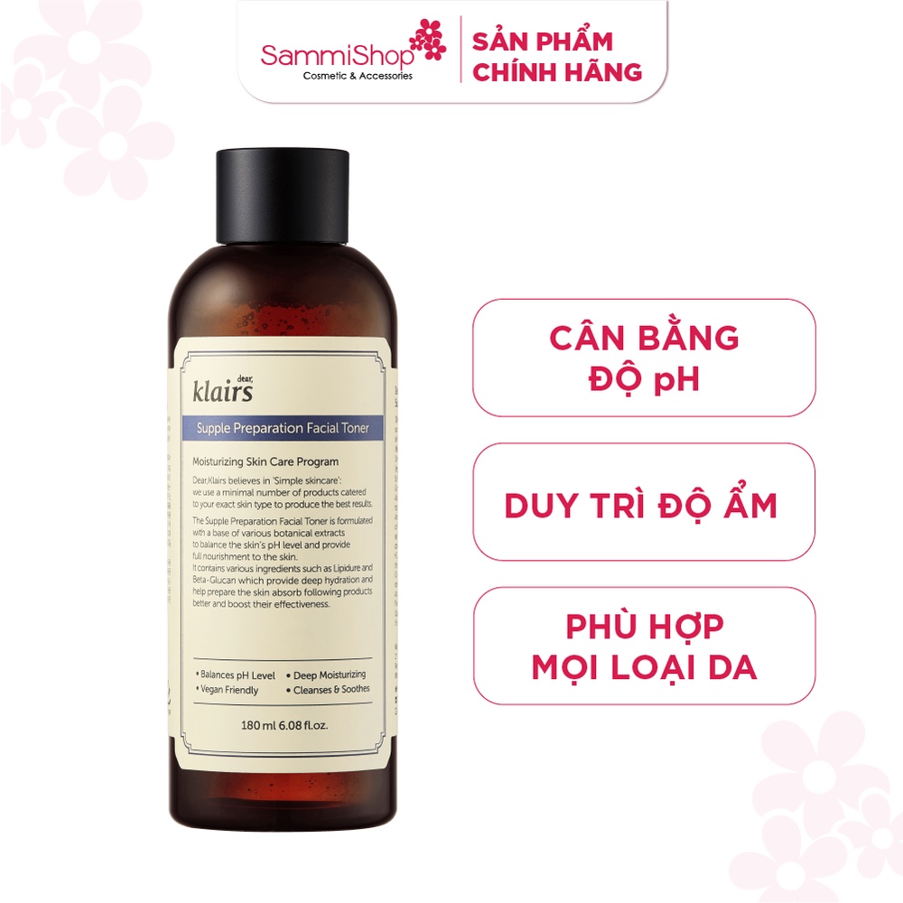 Nước hoa hồng Klairs Supple Preparation Toner