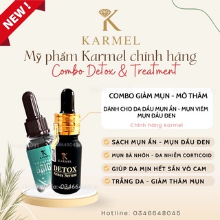 Combo serrum detox, treatment giảm mụn mờ thâm- kamel detox acnes 10ml, mĩ phẩm giảm thâm mụn, freeship