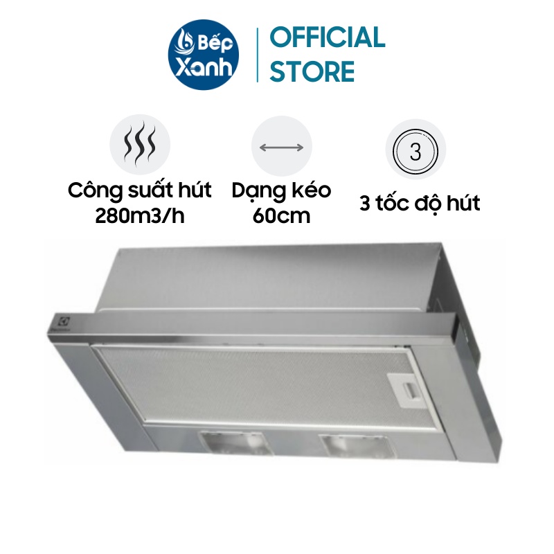 [Mã ELMALL1TR giảm 5% đơn 3TR] [FREESHIP HCM] Máy Hút Mùi Âm Tủ Electrolux LFP216S - Dạng Kéo 60 cm - Hàng Châu Âu