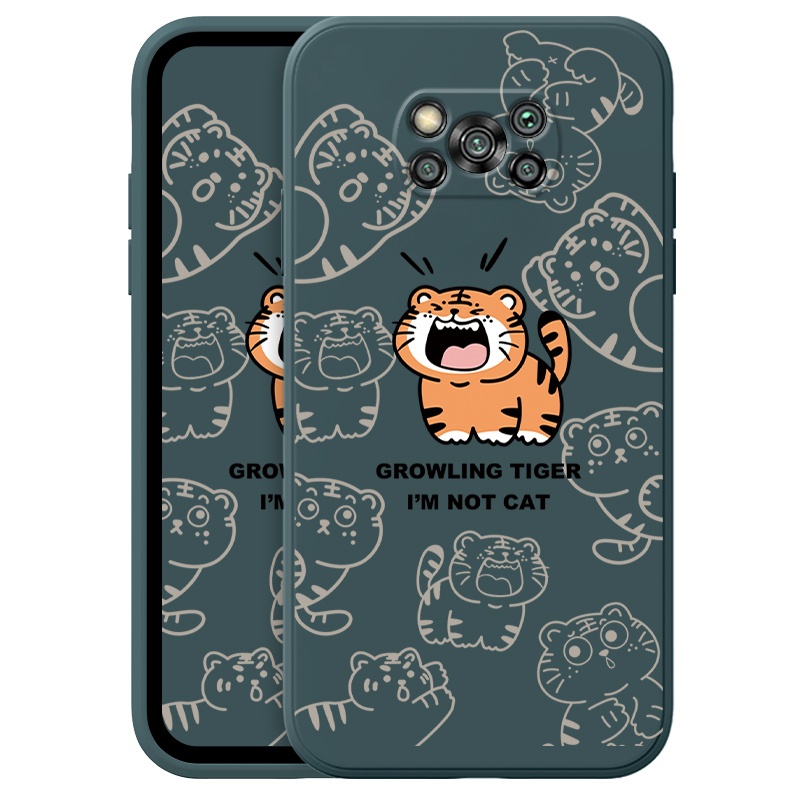 Ốp Điện Thoại Silica gel Chống Rơi Hình Mèo Dễ Thương Cho Xiaomi Mi POCO X3 Pro 11 10t Pro NFC Pro F3 8 A2 Lite Pocophone 5G Phone Casing  Silicon Fashion Camera Lens Protector Full Cover simple Liquid silicone Cases