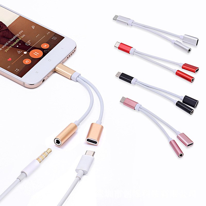 Jack cắm chuyển đổi tai nghe TypeC 2in1,Lightning,vừa sạc vừa nghe 2 trong 1