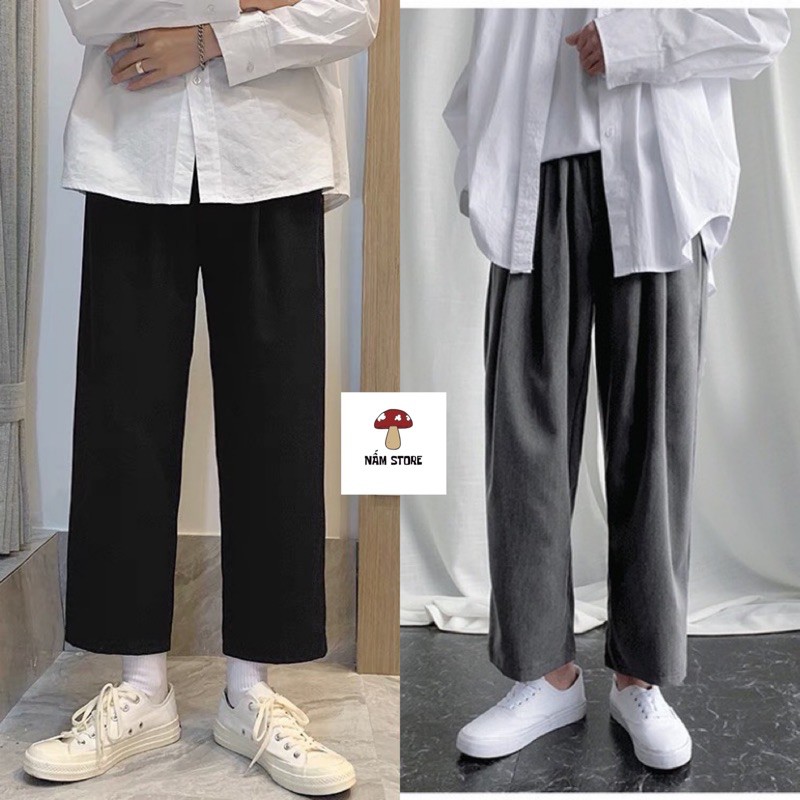 Quần dài basic trousers, Jack Lane, quần dài Unisex dáng rộng ống xuông phong cách Hàn Quốc