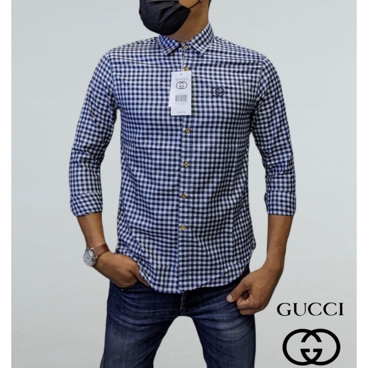 Áo Sơ Mi GUCCI Cao Cấp Dáng Dài // Áo Sơ Mi GUCCI Chính Hãng // Áo Sơ Mi Hình Hộp "Kiểu Dáng Bình Thường // Có Thể Trả Tại