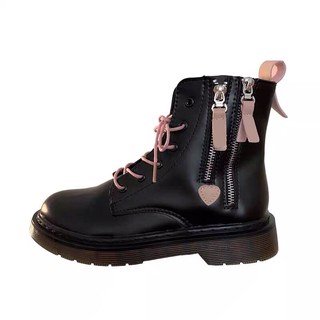 [ORDER] GIÀY BOOT CỔ CAO HÌNH TIM DÂY HỒNG