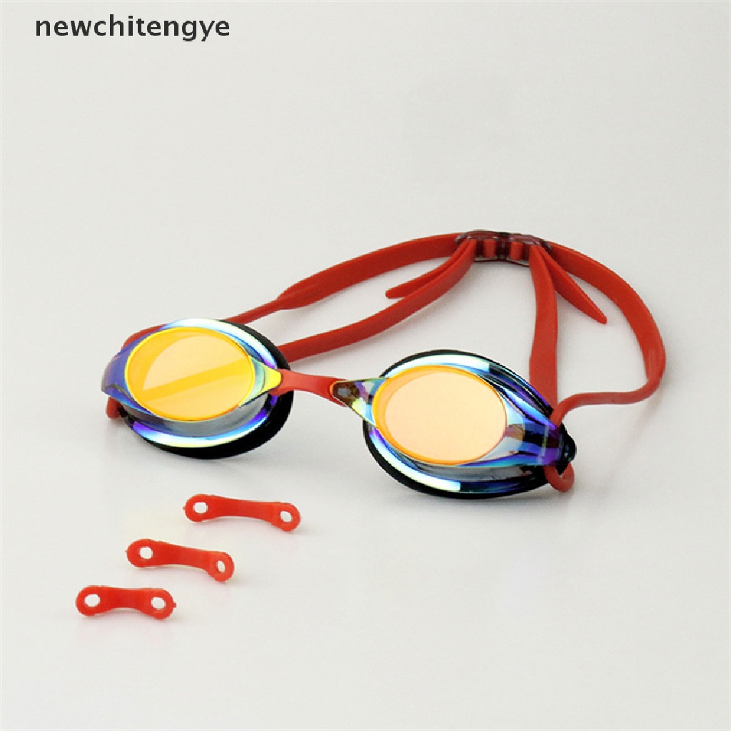 NCY Professional Swimming Goggles Plating Anti-Fog Waterproof Silica Gel Goggles YE