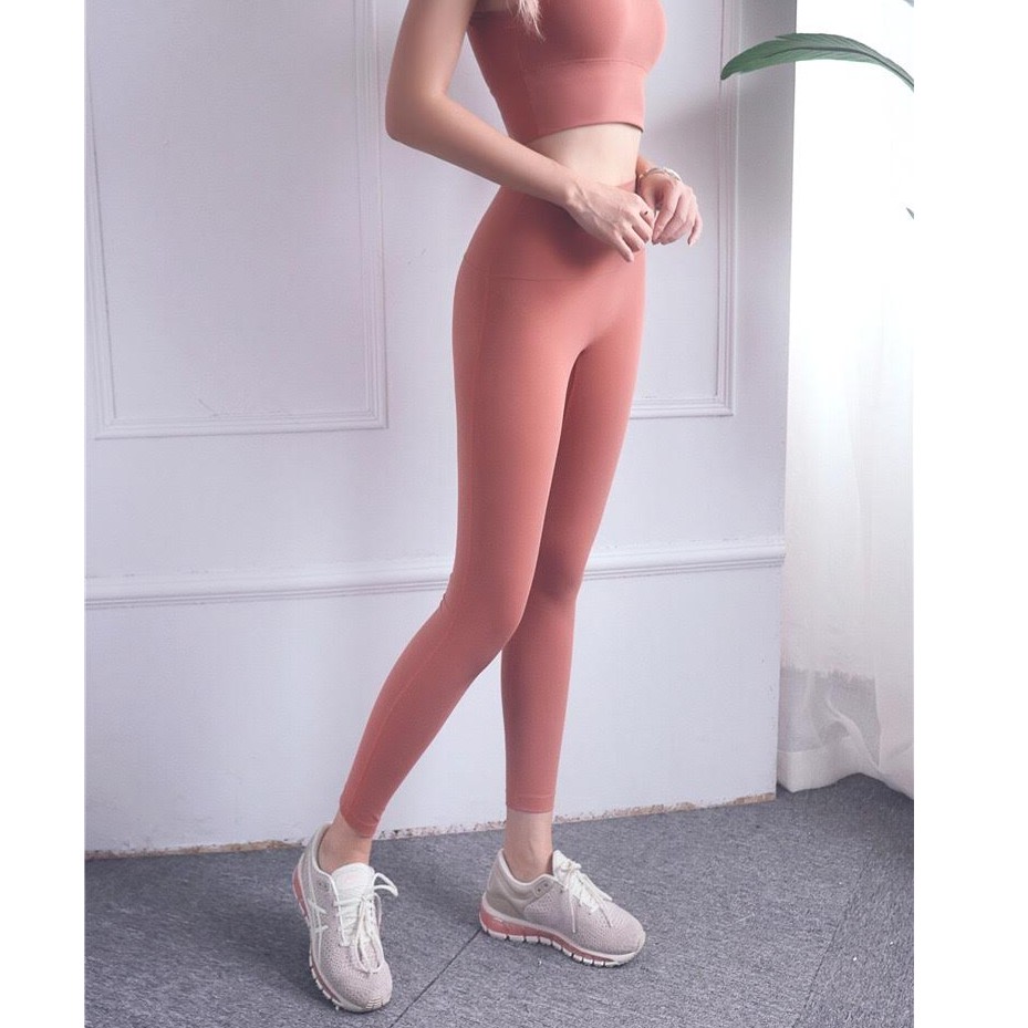 Quần Legging Tập Gym Yoga Nữ ❤️𝐇𝐀̀𝐍𝐆 𝐗𝐈̣𝐍❤️ Quần dài Thể Thao thun poly co giãn cạp cao gen bụng Rẻ Mà Đẹp GYMSTORE 916