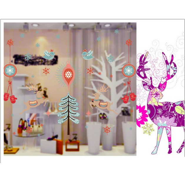 Decal trang trí tường Noel - Trang Trí giáng sinh phong cách Bắc Âu