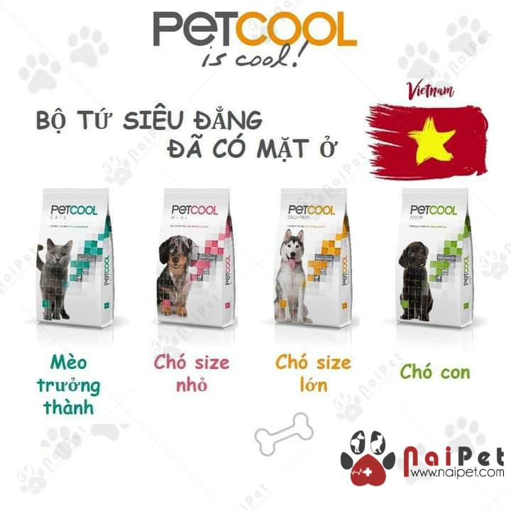Thức Ăn Hạt Cho Chó Trưởng Thành Cỡ Lớn Petcool Daily Fresh 1kg