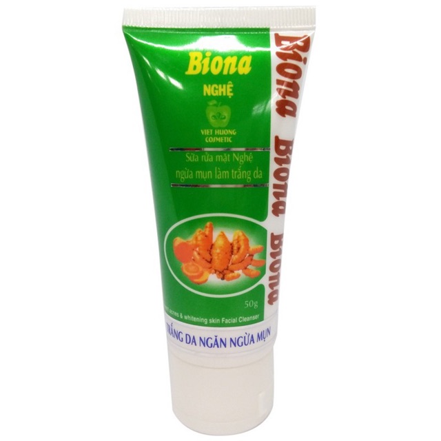 Sữa rửa mặt ngừa mụn trắng da biona nghệ