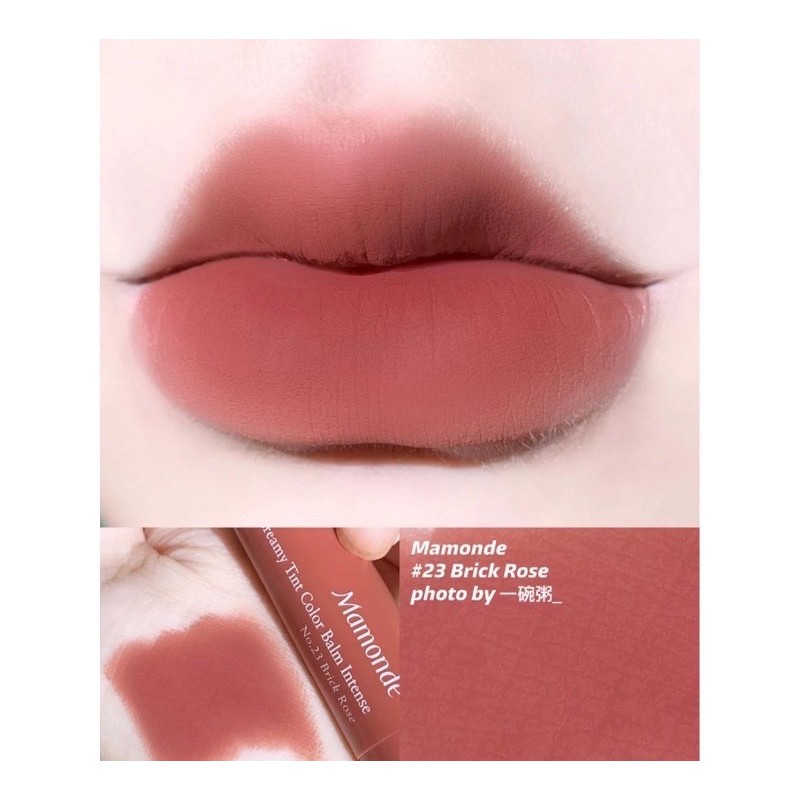 Son bút chì 3 in 1 cho bờ môi mềm mượt Mamonde Creamy Tint Color Balm Intense  màu 23