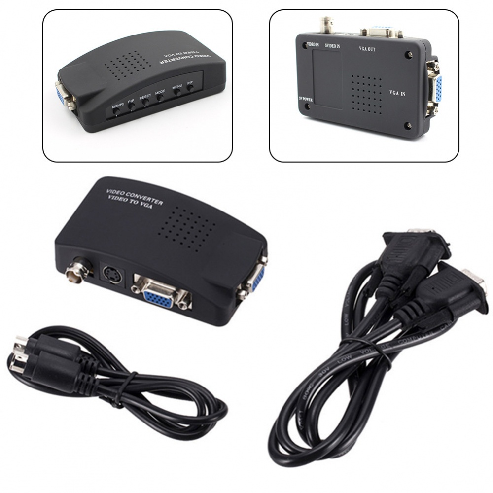 Bộ ChuyểN VGA SVideo BNC Sang VGA VớI 6 Phụ Kiện