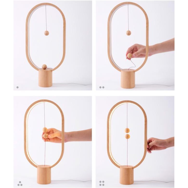 Đèn bàn Tỏa sáng một cách khác biệt Heng Balance Lam (Ellipse gỗ) - Home and Garden