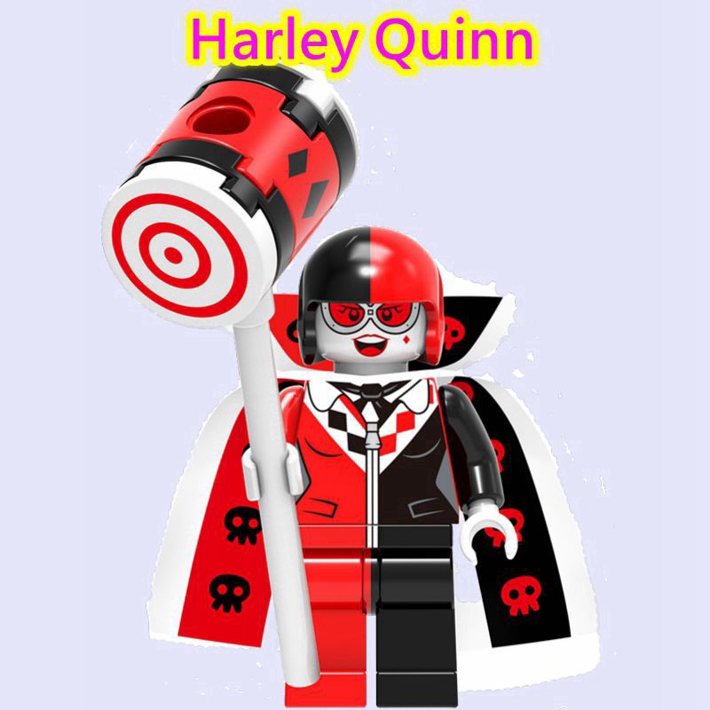 Compatible With Lego Marvel Minifigures DC Movie Spiderman Harley Quinn Baby Education Building Blocks Toys For Children