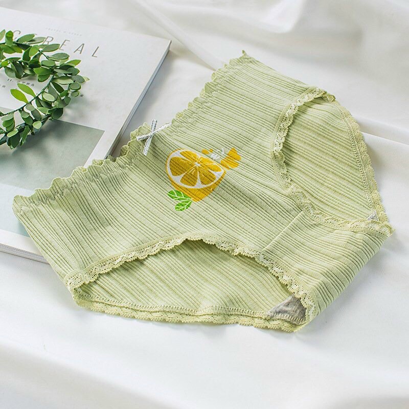 ♥️ Quần Lót Nữ ♥️{ Combo 5 Cái} Quần lót cotton kute hình trái cam Q0006