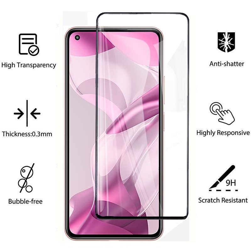 Kính cường lực 9H bảo vệ màn hình 2 trong 1 cho Xiaomi Mi 11 Lite 5G NE Xiaomi Mi 11T Pro 11Lite