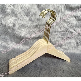 Móc gỗ mộc treo quần áo trẻ em, em bé