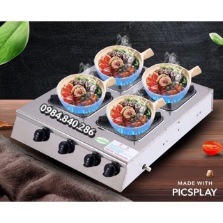 Bếp gas 4 cửa - 4 lò - 4 họng (cao cấp)
