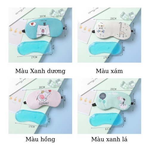 Bịt mắt ngủ có gel làm mát túi nước dễ thương GD20