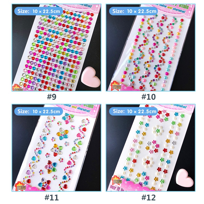 Miếng Dán Đính Đá Pha Lê acrylic Thủ Công Trang Trí Sân Khấu/Làm Phần Thưởng Cho Bé Mẫu Giáo