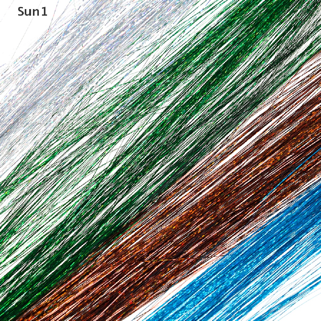 [Hàng mới về] Set 120 sợi dây kim tuyến màu cầu vồng dùng để trang trí tóc