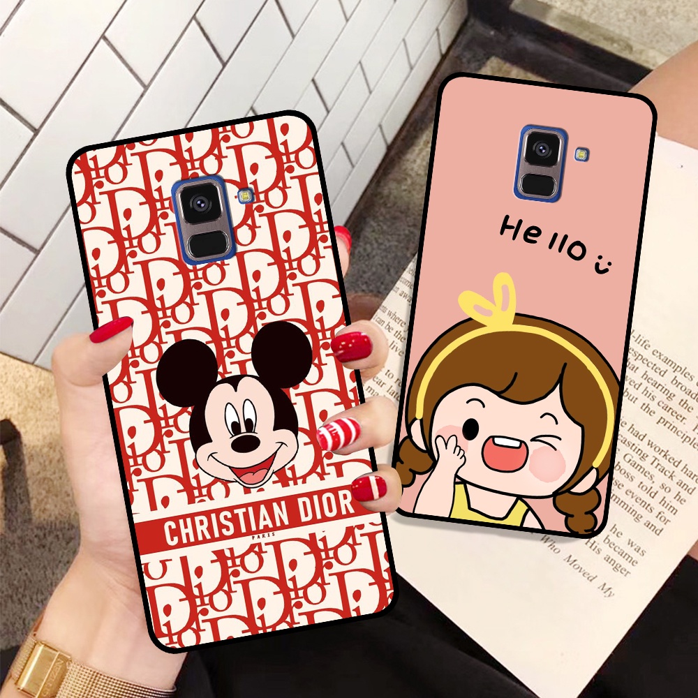 Ốp lưng Samsung A5 2018 / A8 2018 / A8 Plus / A8+ in hình mickey, hổ, kingtiger siêu rẻ T19 - T24