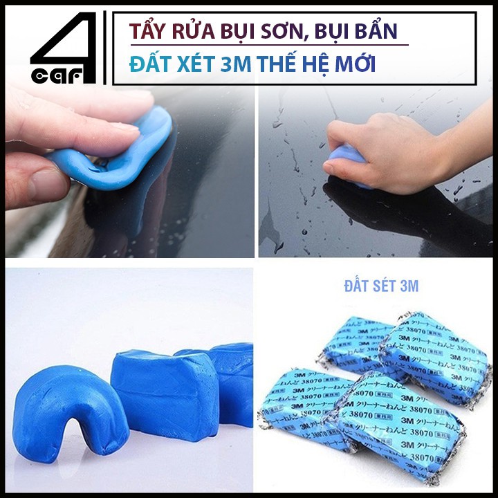 Đất set 3M - Tẩy rửa bụi sơn, bụi bẩn bám oto, xe máy