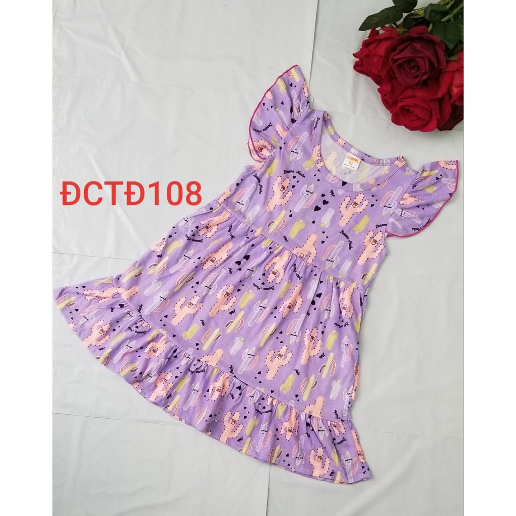 Đầm cánh tiên dáng đuôi cá thun cotton size đại cho bé gái 21 đến 33kg - Đầm váy bé gái