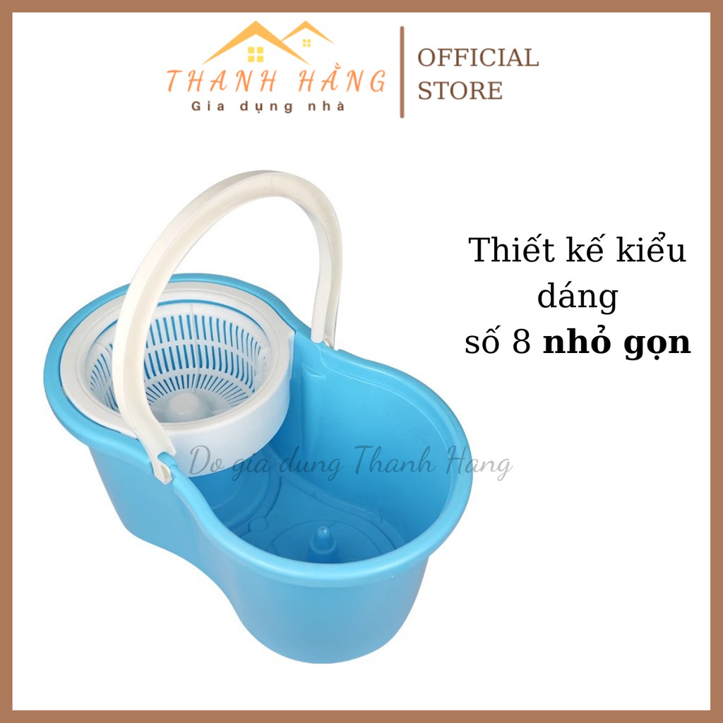 Chổi lau nhà 360 độ vinamop c8 lồng vắt nhựa freeship bộ lau nhà việt nam cao cấp chất lượng cao nhỏ gọn tiện dụng