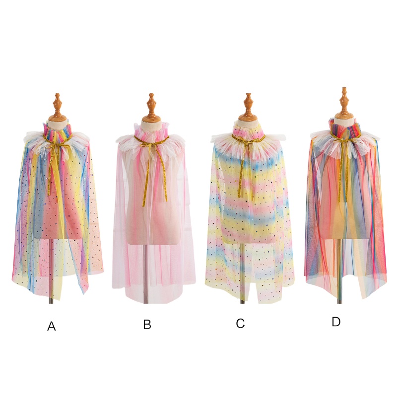 Áo Choàng Hóa Trang Công Chúa Nhiều Màu Sắc Dành Cho Bé Gái