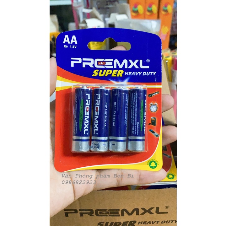 Vỉ 4 viên Pin tiểu AA Maxell/Preemxl hàng chính hãng có tem bảo đảm