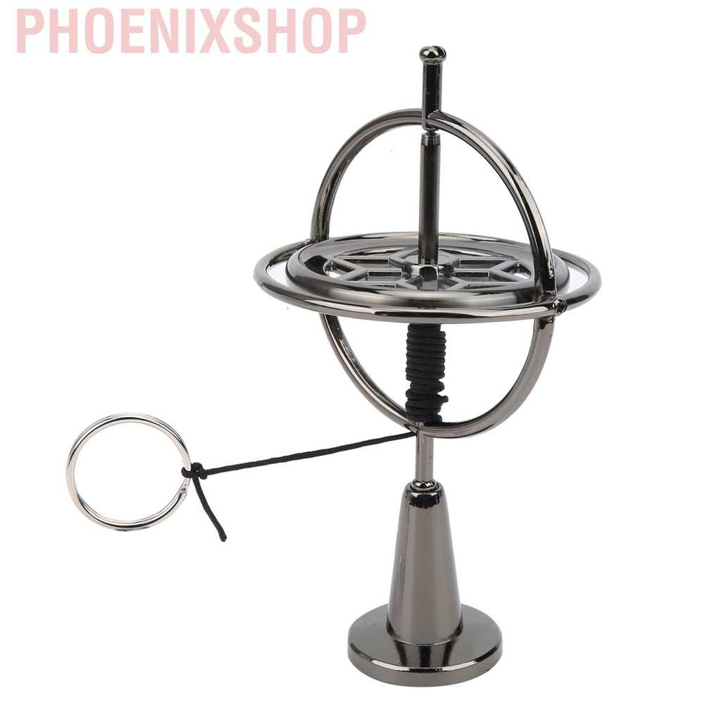Compact Zine Alloy Gyroscope Stress Relief Fingertip Anti‑Gravity Decompression Toy