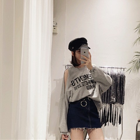 Dây lưng bằng da pu màu đen phối vòng kim loại phong cách hàn quốc cổ điển thời trang dễ phối đồ