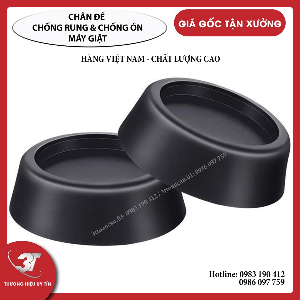 [Hàng VN xuất khẩu] Bộ 4 Chân Kê Chống Rung Máy Giặt 3T Chất Liệu Cao Su Cao Cấp - Chống Rung, Chống Ồn Máy Giặt