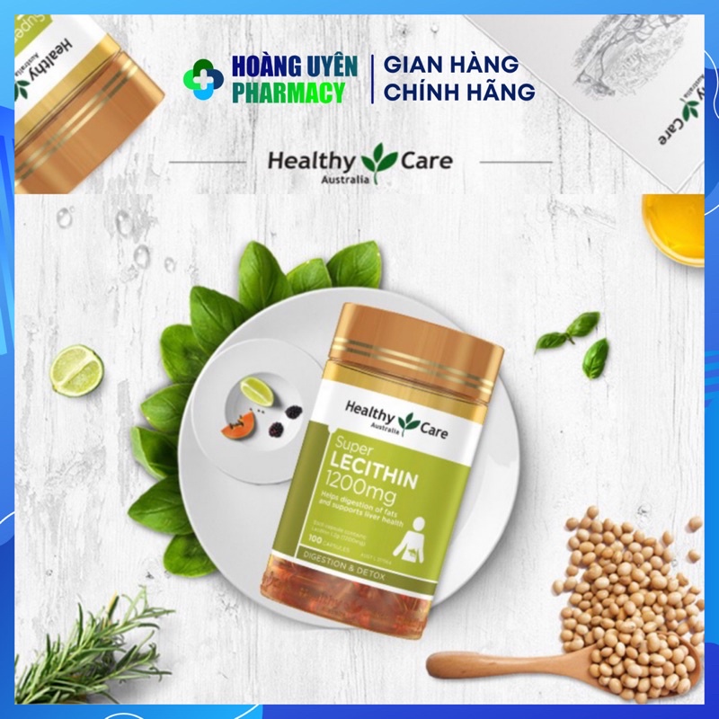 [CTY] Viên uống mầm đậu nành Healthy Care Super Lecithin 1200mg - Chai 100 viên