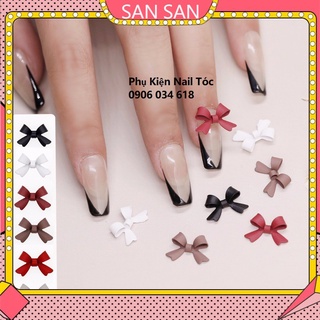 Charm nơ nhám trang trí móng