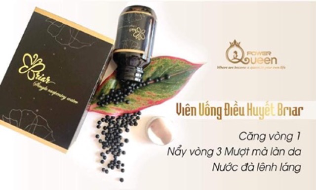 Viên uống điều huyết Briar - Thuỷ Mộc Đơn, tăng vòng 1, nở vòng 3, date 10/2022