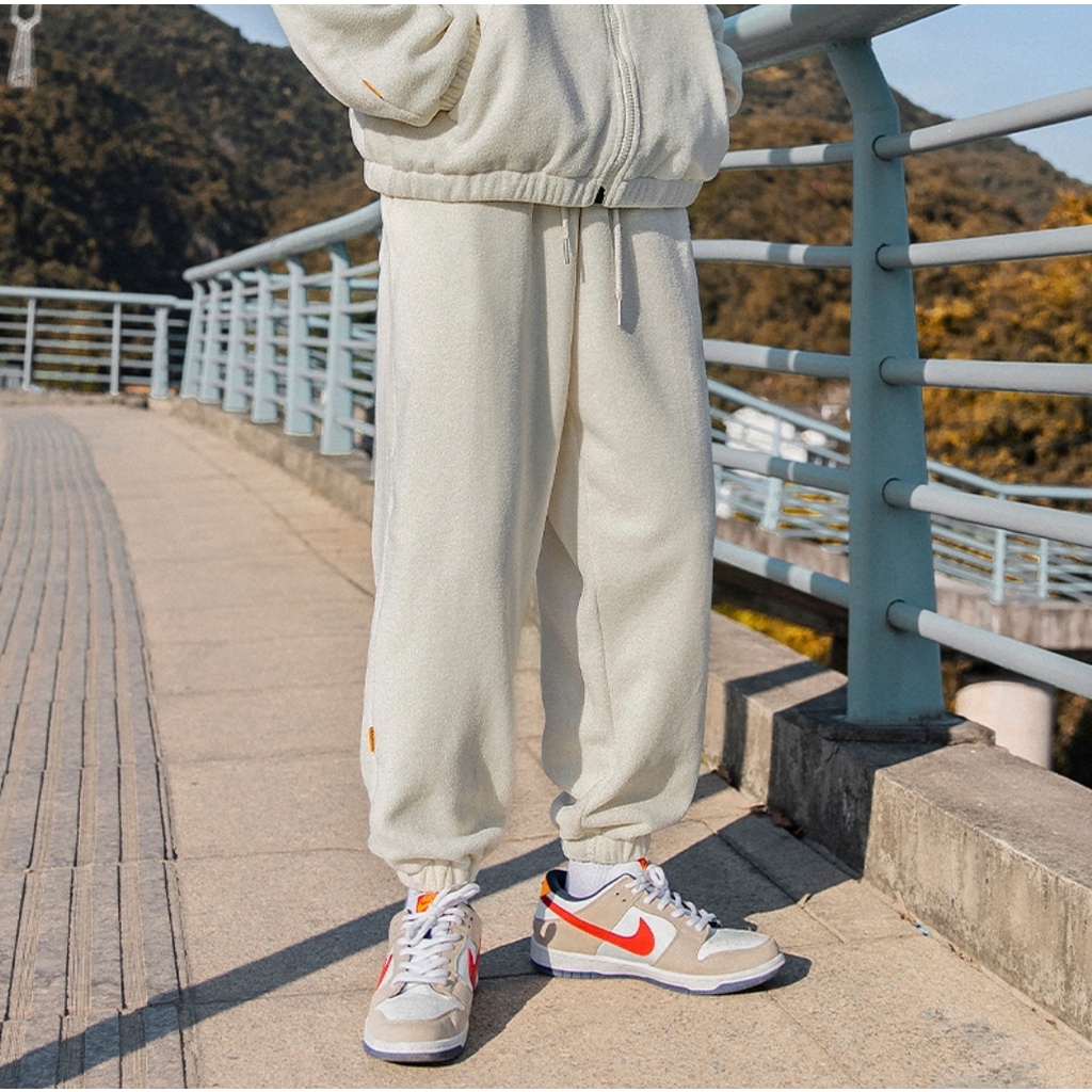 Quần Jogger lông cừu nỉ MEANSTORE pants unisex basic nam nữ cạp chun ống rộng phong cách Hàn Quốc ulzzang