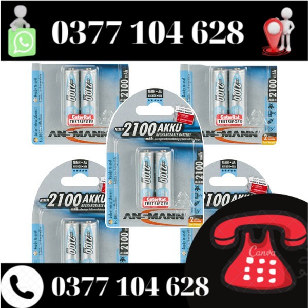 4 viên pin sạc aa ANSMANN 2100mah