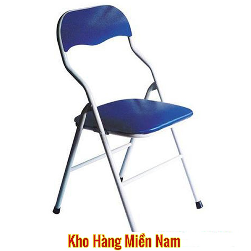 Ghế xếp khung thép, Ghế gấp văn phòng lót nệm GS 01-00 màu xanh | BigBuy360 - bigbuy360.vn