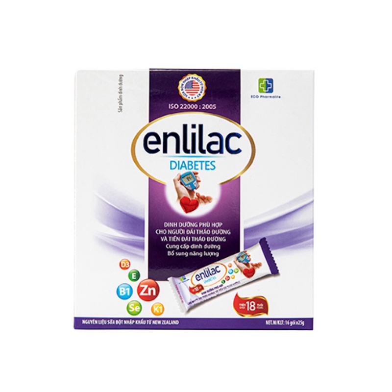 Sữa Enlilac Diabetes 400gr 900gr Sữa tiểu đường giúp ổn định đường huyết