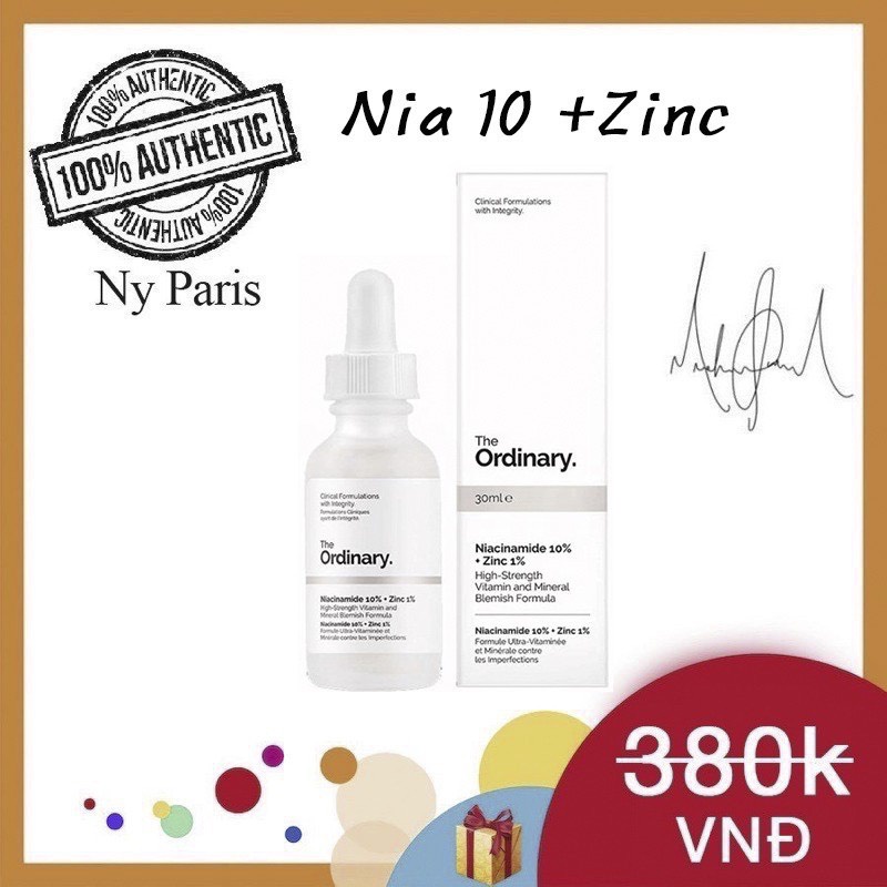 Serum Tinh Chất The Ordinary Niacinamide 10 + Zinc 1