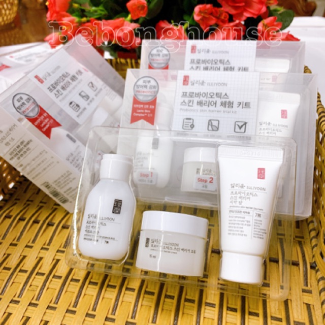 ILLIYOON Set dưỡng ẩm trắng da công nghệ men vi sinh Probiotics Skin Barrier Trial Kit