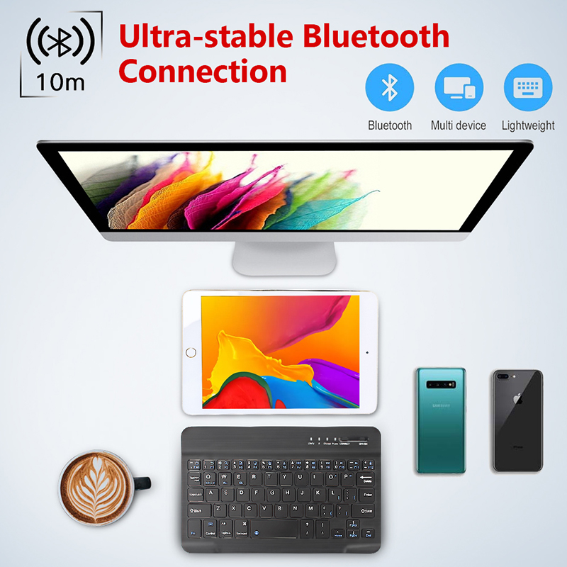 Bàn Phím Bluetooth Không Dây Mini Cho Ipad Apple Iphone Tablet Android Windows Ios Ipad Mac