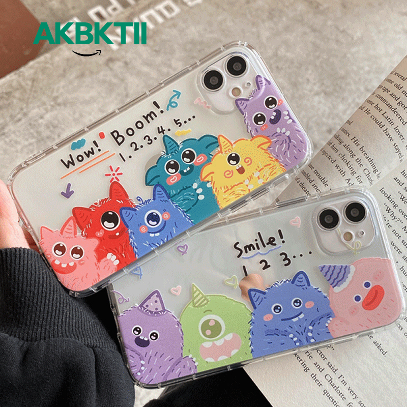 Ốp điện thoại TPU mềm trong suốt hình quái vật cho iPhone 12 11 Pro Max 12mini XR Xs Max 8 7 Plus | BigBuy360 - bigbuy360.vn