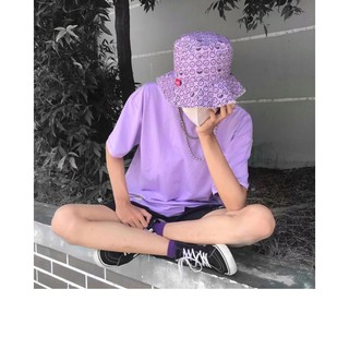 áo thun tay lỡ màu tím môn nam & nữ FOME RỘNG có chọn size, chất thun xịn 33l-vm11