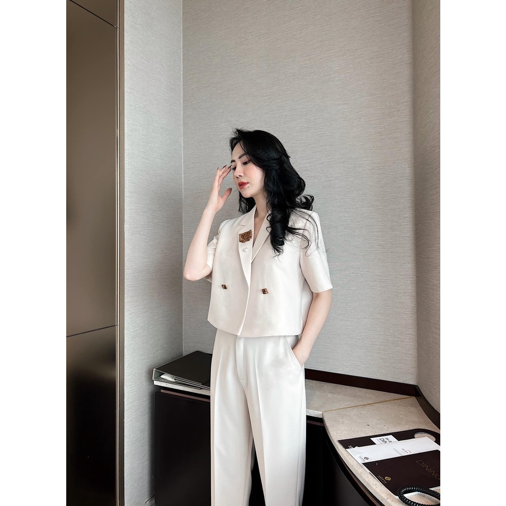 Set Áo Quần Chân Váy Vest Công Sở Nữ NKN Croptop Trẻ Trung V2C Q2C C7C